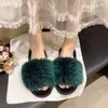 Nuevas Zapatillas de Casa de Piel Colorida Grande con Puntera Puntiaguda sin Cierre de Comercio Exterior, Zapatillas de Algodón de Moda, Zapatillas de Piel Cálidas para el Hogar para Mujer en Invierno