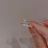 Anillo Abierto de Saturno con Circonita Estilo Coreano Lujo Ligero Moda para el Trabajo Temperamento Anillo para el Dedo Índice Joyería Personalizada de Moda Venta al por Mayor