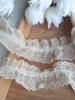 F15 beige retro encaje fino ropa DIY accesorios de ropa algodón bordado encaje calado ancho 5cm