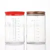Frasco de vidrio transparente tipo Mason con escala, botella para fermentar masa, recipiente para cultivo de levadura, frasco de almacenamiento sellado para alimentos domésticos