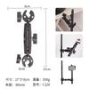 Adequado para Câmeras de Ação Gopro, Clipe de Montagem para Motocicleta, Braçadeira Resistente para Uso Externo com Dupla Cabeça Anti-Choque, Suporte para Filmagem de Ciclismo