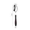 Venta al por mayor transfronteriza de cuchillo y tenedor de acero inoxidable 304, cuchara con mango de madera, juego de cuchillo y tenedor, vajilla de hotel, cuchillo de carne occidental, cuchara de postre
