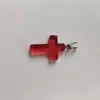 Pingente de Cruz de Pedra Natural, Joias de Cristal Multicoloridas, Acessórios para Miçangas Artesanais DIY, Acessórios de Colar Modernos e Versáteis