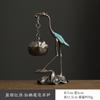 Nuevo Chinoiserie Aleación de Cobre Calabaza Abanico Dragón y Fénix Horno Placa Pipa Quemador de Incienso Tabletas de Aromaterapia Xiaoxiangyun Incienso de Sándalo
