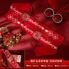 Cinturón rojo para boda, un par de cinturones rojos especiales para dinero, fajín rojo para la riqueza, cinturón rojo para suministros de celebración de bodas