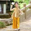 Conjunto Nacional Jacquard para Meninas 2026 Novo Modelo de Verão Novo Estilo Chinês Hanfu Duas Peças para Crianças Pequenas Roupa de Verão