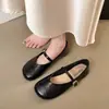 Sandalias planas Mary Jane suaves de estilo francés para mujer, nuevo modelo de primavera 2026, zapatos casuales de cuero versátiles de corte bajo