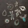 Accesorios de estilo vintage, desgastados, calados de margaritas pequeñas e inspirados en turquesa, estilo bohemio, hechos a mano, para DIY, de Amazon, transfronterizos