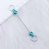 Creativo Bricolaje Palo de Cuentas Gradiente Colorido Llavero de Cuentas Hecho a Mano Accesorios Colgante Decoración de Cremallera Venta al por Mayor