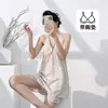 Pantalones Cortos con Tirantes de Nuevo Estilo para Mujer, Pijama Sexy y Lindo de Algodón y Seda para Verano, Ropa de Casa, Dulces Conjuntos de Algodón y Seda para Estudiantes de Primavera y Verano
