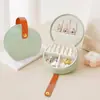 Caja de joyería nueva de cuero PU transfronteriza, un organizador de joyería portátil de alta gama apto para viajes para anillos, collares y otros accesorios