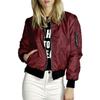 Chaqueta corta con cremallera de color liso, nueva, de moda europea y americana, para otoño e invierno, de eBay AliExpress.