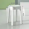 Bancos de Plástico Espessados para Uso Doméstico, Bancos Empilháveis para Mesa de Jantar, Cadeiras Confortáveis para Longos Períodos Sentado, Bancos de Moinho de Vento, Bancos Redondos de Plástico