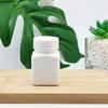 Botella de envasado de plástico de material PE de boca ancha de 60 ml ml g g al por mayor, botella cuadrada para productos alimenticios y de salud, blanco lechoso