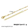 Collar de Cadena para Clavícula de Acero de Titanio DIY Sin Colgante, Cadena que No se Desvanece, Accesorios de Joyería de Moda, Cadena Básica, Cadena Lisa