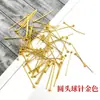 Base de Cobre Acessórios para Pulseira Colorida DIY Fecho para Enrolamento de Fio Dupla Face Argola de Salto Aberta Pino de Cabeça Redonda Pino T Anel Único Material de 9 Pinos