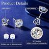 Explosões transfronteiriças da Amazon brincos de diamante Mosan S925 prata esterlina alta qualidade quatro garras masculinos e femininos moda brincos fabricantes atacado