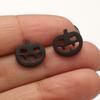 Aretes Transfronterizos Nuevos Europeos y Americanos de Halloween con Cabeza de Fantasma Huecos de Calavera de Calabaza Aretes Vintage para Hombre y Mujer