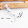 Pinza de doble horquilla plana de 4,6 cm, precio bajo, comercio exterior, sin costuras, de acero inoxidable, para joyería DIY, accesorios al por mayor