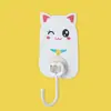 Gancho de dibujos animados lindo adhesivo fuerte bolsa para llaves de puerta cocina creativa pegatina sin costuras baño colgante de pared sin perforaciones