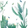 Nuevo LD96059 pintado verde tropical hojas de plantas porche sala de estar casa de alquiler decoración del hogar pegatinas de pared autoadhesivas