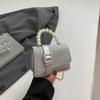 Estilo Coreano Lantejoula Pérola Moda Nova Primavera Casual 2025 Nova Moda Simples Ombro Transversal Portátil Pequena Bolsa Quadrada