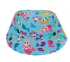 Sombrero de pescador para niños transfronterizo verano nuevo sombrero para el sol sombrero con estampado de dibujos animados sombrero para el sol para bebé venta al por mayor T492