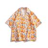 Camisa Floral Retro Floresta Floral Estampa Completa de Crisântemo Manga Curta Masculina e Feminina Estilo Férias Praia Estilo Ilha Havaiana