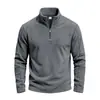 Sudadera con cremallera y cuello alto, cálida, de peso pesado, para hombre, deportiva, casual, holgada, versátil, de forro polar, para otoño e invierno, de Amazon europeo y americano