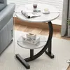 Mesa de Café Pequeña de Lujo Ligero Estilo Nórdico Mesa de Café para Sala de Estar en Casa Mesa Auxiliar Minimalista Moderna Mesa de Noche Móvil para Dormitorio