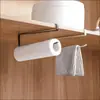 Estilo Minimalista Moderno Hogar Cocina Soporte para Servilletas de Hierro Sin Taladro para Uso Diario Almacenamiento en Gabinete