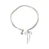 Pulsera de Campana de Lazo nicho dulce escapada Pulsera de Princesa todo partido amigas Pulsera de Plata 999 Mobius