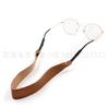 Cordão de óculos em couro PU para idosos, pescoço, portátil, corda de couro para óculos, cor retrô, corrente para óculos de leitura, personalização