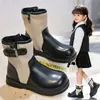 Zapatos para Niña Botas tipo Martin para Niño 2026 Otoño/Invierno Botines Nuevos Botas Retro Patchwork de Lino Tenis Individuales para Niña