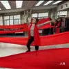 Cinta de seda roja Yangko danza de la cinta tela de seda grande roja cinta serpentina corte de tela roja cinta de cintura para tambor cinta de baile
