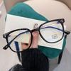 Nuevo Armazón Redondo TR90 Armazón de Lentes Celebridad de Internet Transmisión en Vivo Caperucita Roja Mismo Estilo Miopía Lentes Anti Luz Azul para Mujer