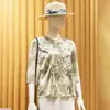 Roupa de Verão da Mamãe 2026 Novo Conjunto Estilo Chinês Estilo Nacional para Mulheres Idosas, Blusa de Verão da Vovó, Roupas para Idosos