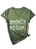 T-shirt Feminina V-Neck Manga Curta, Estilosa e Única, Europeia e Americana, Site Independente Ebay, Picante Mentalmente, Comércio Exterior Transfronteiriço