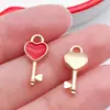 20 colgante de aleación rojo con goteo de fresa manzana cereza amor para pulsera hecha a mano DIY accesorios de joyería venta al por mayor