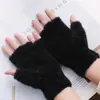 Guantes Gruesos de Lana Plush Cálidos de Invierno con Cubierta Plegable a Prueba de Frío para Hombres y Mujeres, Guantes Resistentes al Viento para Ciclismo al Aire Libre con Pantalla Táctil para Adultos