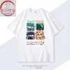 Merchandising del Juego Genshin Impact Camiseta de Manga Corta Versión Q Gato Scaramouche para Adolescentes, Estudiantes de Secundaria y Preparatoria, Algodón Casual de Media Manga