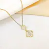 Colar para Mulheres, Banhado a Cobre com Pingente de Ouro Real, Corrente para Clavícula, Moda de Luxo Versátil Nicho Nova Coleção de Acessórios