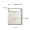 Móvel Modular Combinado Usm Armazenamento de Luxo Leve Aparador de Aço Inoxidável Armazenamento Gabinete de TV Gabinete de Sapatos Estilo Ins Armário Lateral de Armazenamento