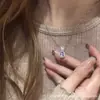Collar de Clavícula con Colgante de Calabaza Morada Cielo Estrellado Imitación Jade de Vidrio Nuevo de Xiaohongshu Nicho Alto Grado Temperamento Venta al por Mayor