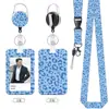 Porta credencial con cordón retráctil para tarjetas de acceso, identificaciones de estudiante, identificaciones de empleado y gafetes; clip para insignia y funda protectora fáciles de usar