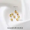Miçanga separadora de flor em ouro 18K com acessório de tampa de flor oca, espessamente eletrodepositada, material para montagem de colares e pulseiras DIY feito à mão