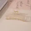 Pinza para el Cabello Mate Transfronteriza Tipo Pinza de Tiburón con Acabado de Alta Gama, Pinza de Garra Rectangular Simple de 13 cm, Tamaño Grande para Cabello Grueso, Accesorio para el Cabello para Mujer