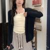 Suéter de Tricô Fino Estilo Preguiçoso com Padrão de Caranguejo de Cinco Painéis para Mulheres, Nova Versão Coreana de Outono, Cardigan Top Versátil de Cor Sólida Solto