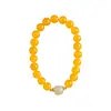 Pulsera de Ágata Amarilla Natural con Cuentas de la Fortuna de Jade Hetian, Pulsera de Cuentas Estilo Chino para Mujer, Suministro Mayorista para Tiendas de Joyería