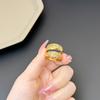 Anillo de Oro Arena Vietnamita para Parejas, Hombres y Mujeres, Larga Duración, Anillo Liso de Aleación de Cobre Brillante Abierto, Anillo Imitación Oro Anillo